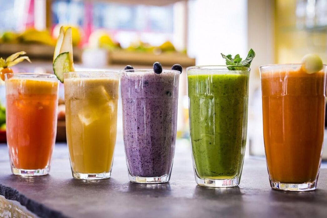 Different smoothies for weight loss are made from fresh ingredients